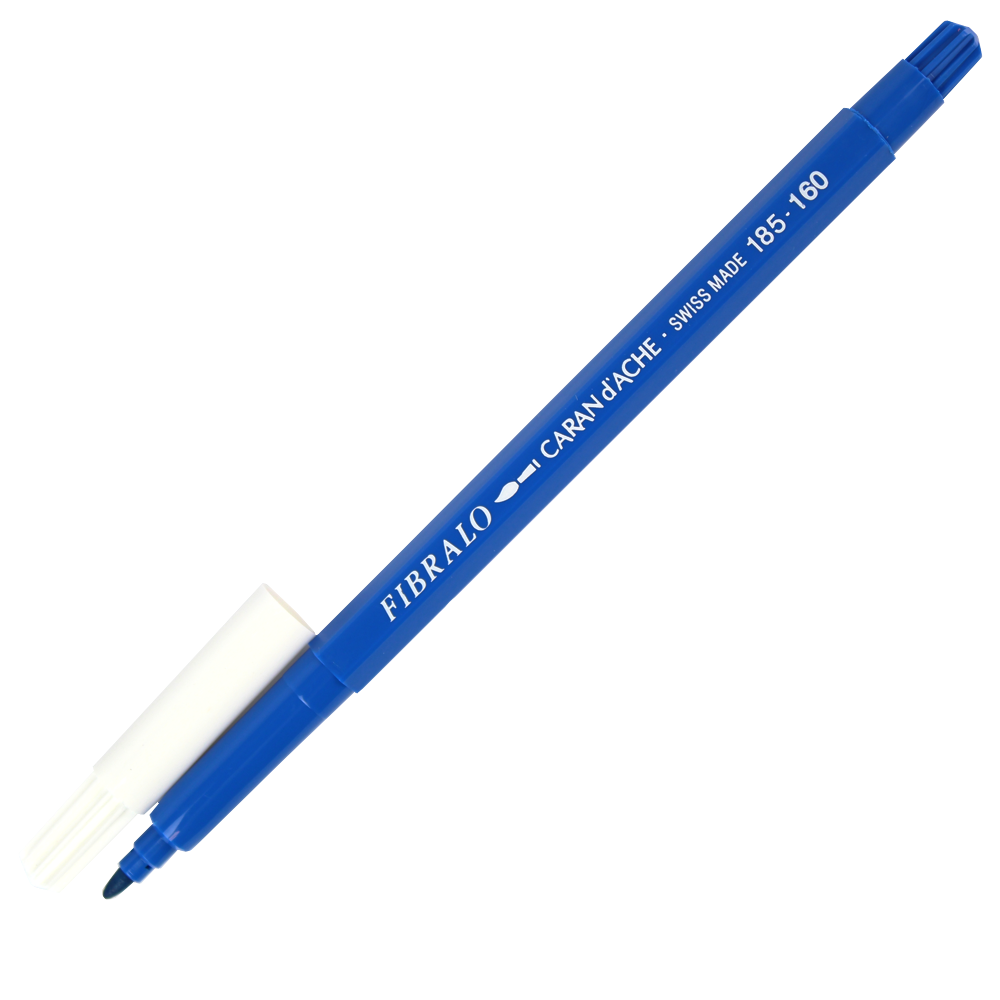 Caneta Aquarelável Fibralo Caran d'Ache Azul Vivo 160